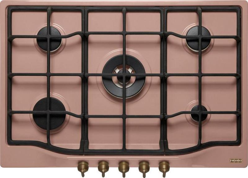 Plita incorporabila Franke Trend Line 750 FHTL 755 4G TC CO C , 5 arzatoare gaz, 75 cm, Gratare fonta, Ramato